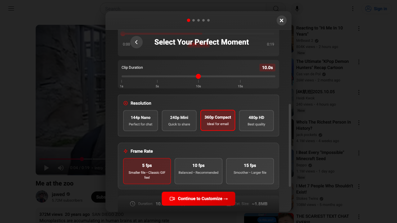 Resolution Selection