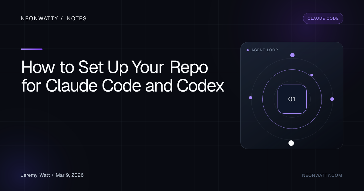 How to Set Up Your Repo for Claude Code and Codex | Beginner's Guide ...
