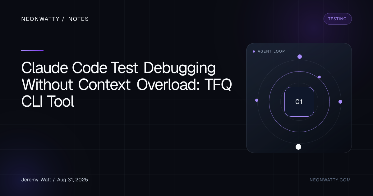 TFQ: AI Code Testing CLI to Avoid Claude Code Context Window Limits ...
