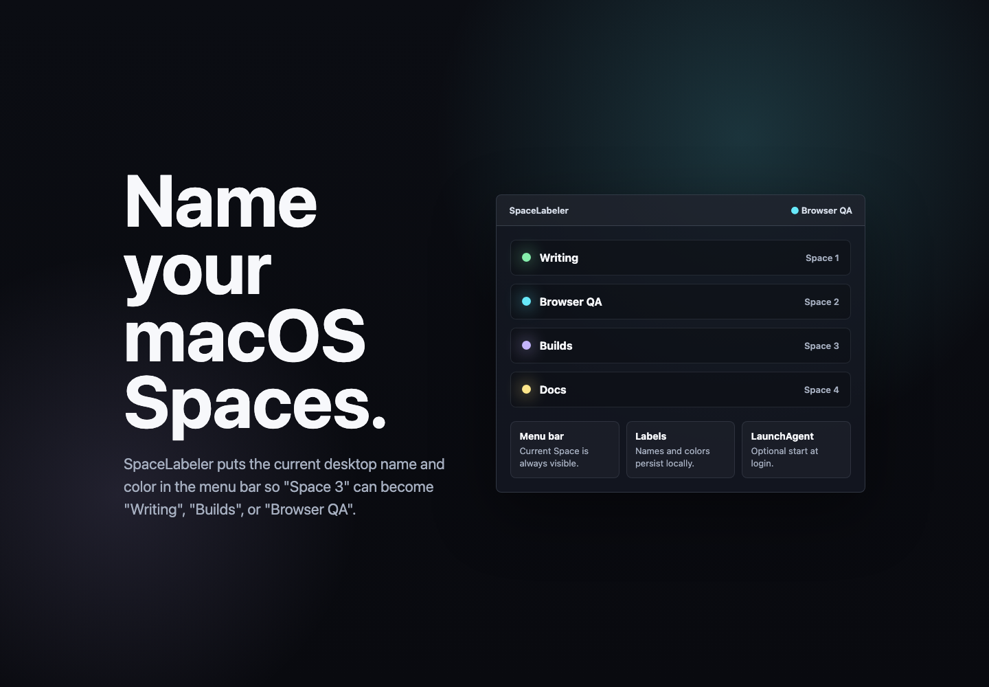 SpaceLabeler landing page